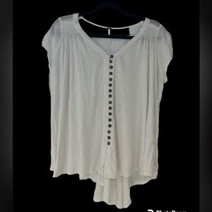 Free people - white super flowy shirt